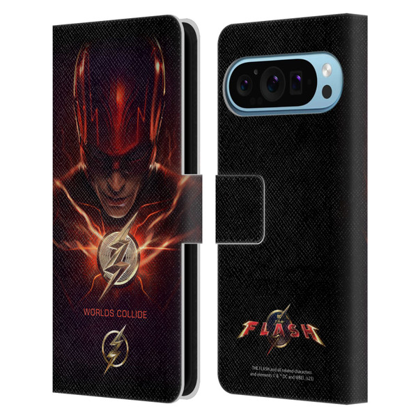 The Flash 2023 Poster Barry Allen Leather Book Wallet Case Cover For Google Pixel 9 / Pixel 9 Pro