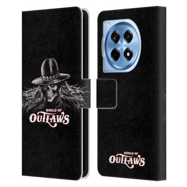 World of Outlaws Skull Rock Graphics Logo Leather Book Wallet Case Cover For OnePlus 12R