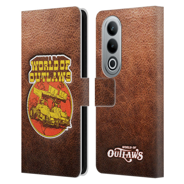 World of Outlaws Western Graphics Sprint Car Leather Print Leather Book Wallet Case Cover For OPPO OnePlus Ace 3V 5G