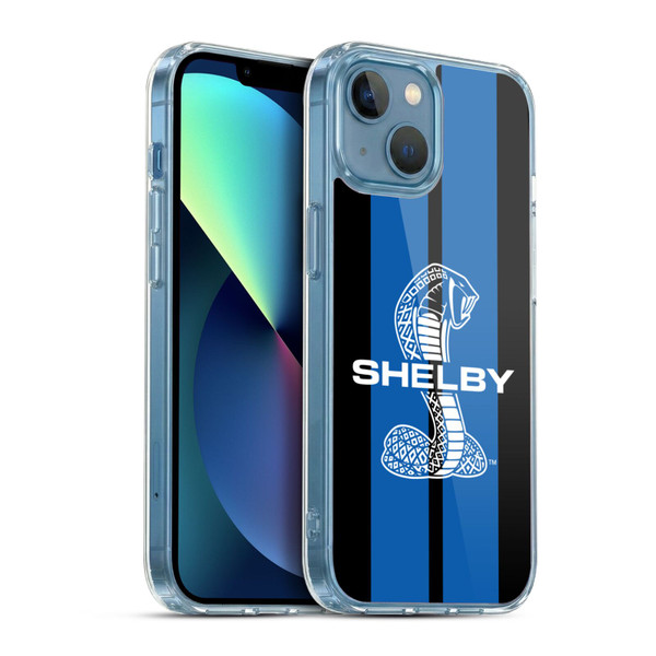 Shelby Car Graphics Blue Soft Gel Case for Apple iPhone 13 Mini & MagSafe