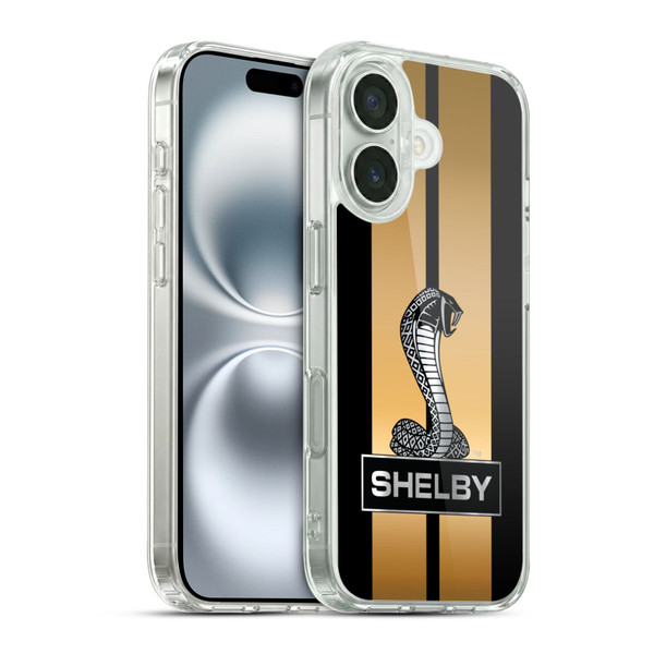 Shelby Car Graphics Gold Soft Gel Case for Apple iPhone 16 & MagSafe