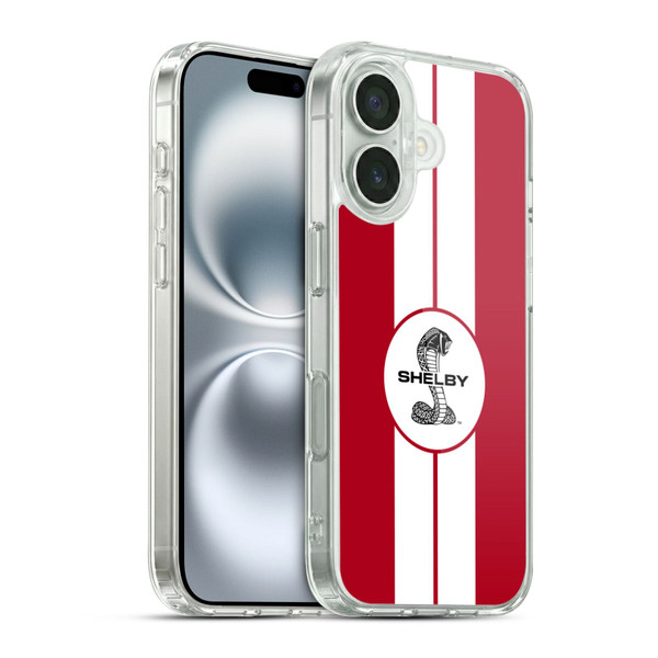 Shelby Car Graphics 1965 427 S/C Red Soft Gel Case for Apple iPhone 16 & MagSafe