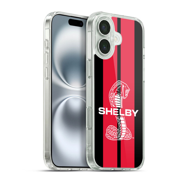 Shelby Car Graphics Red Soft Gel Case for Apple iPhone 16 Plus & MagSafe