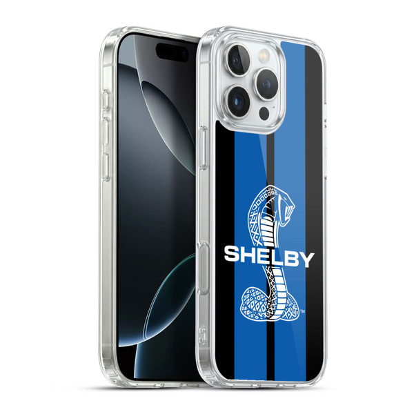 Shelby Car Graphics Blue Soft Gel Case for Apple iPhone 16 Pro Max & MagSafe