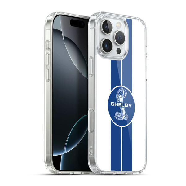 Shelby Car Graphics 1965 427 S/C White Soft Gel Case for Apple iPhone 16 Pro Max & MagSafe