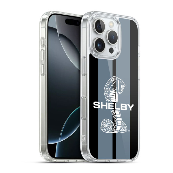 Shelby Car Graphics Gray Soft Gel Case for Apple iPhone 16 Pro & MagSafe