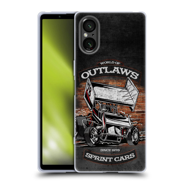 World of Outlaws Western Graphics Brickyard Sprint Car Soft Gel Case for Sony Xperia 5 V 5G