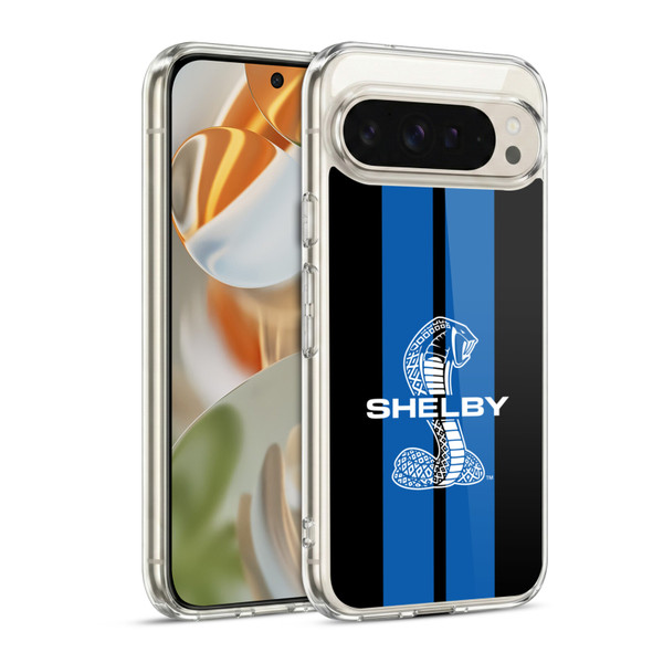 Shelby Car Graphics Blue Soft Gel Case for Google Pixel 9 / Pixel 9 Pro