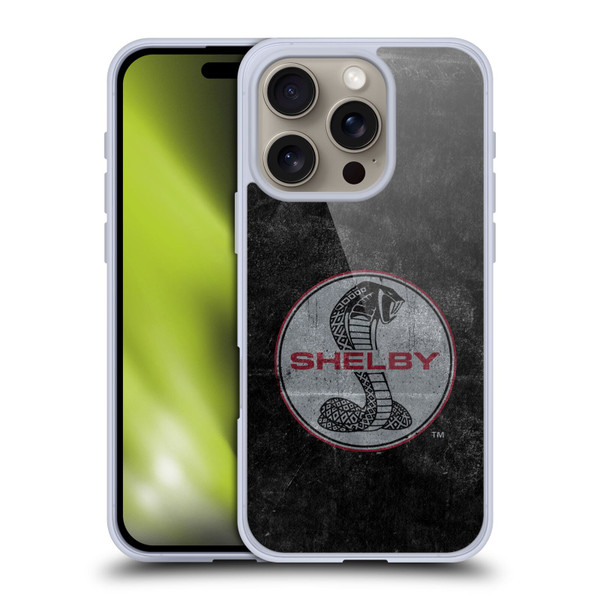 Shelby Logos Distressed Black Soft Gel Case for Apple iPhone 16 Pro