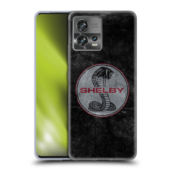 Shelby Logos Distressed Black Soft Gel Case for Motorola Moto Edge 30 Fusion