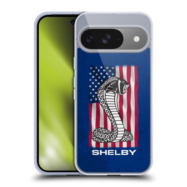 Shelby Logos American Flag Soft Gel Case for Google Pixel 9 / Pixel 9 Pro