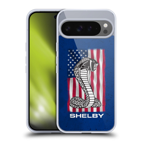 Shelby Logos American Flag Soft Gel Case for Google Pixel 9 Pro XL