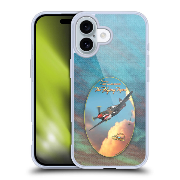 Larry Grossman Retro Collection P-40 Warhawk Flying Tiger Soft Gel Case for Apple iPhone 16