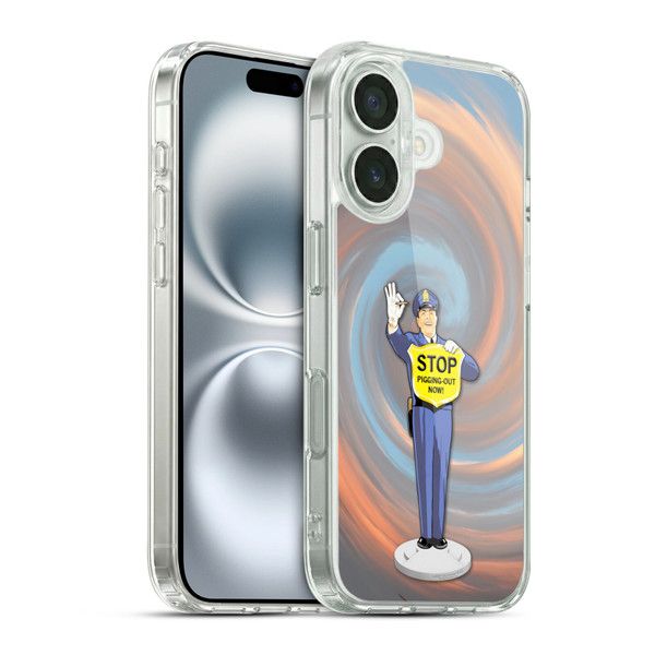 Larry Grossman Retro Collection Stop Pigging Out Soft Gel Case for Apple iPhone 16 & MagSafe