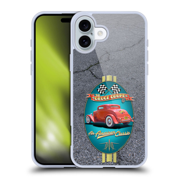 Larry Grossman Retro Collection Deuce Coupe Classic Soft Gel Case for Apple iPhone 16 Plus