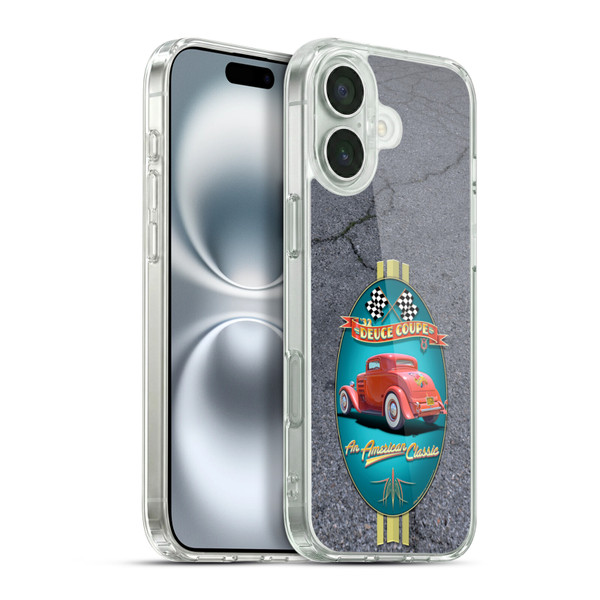 Larry Grossman Retro Collection Deuce Coupe Classic Soft Gel Case for Apple iPhone 16 Plus & MagSafe