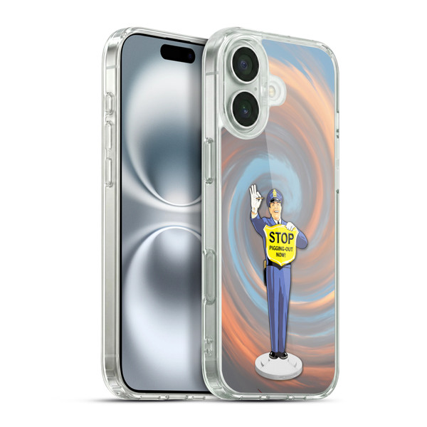 Larry Grossman Retro Collection Stop Pigging Out Soft Gel Case for Apple iPhone 16 Plus & MagSafe