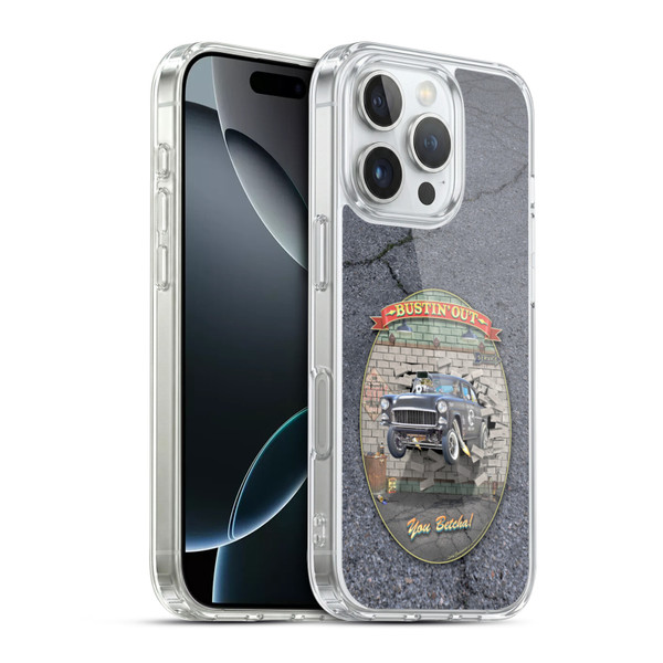 Larry Grossman Retro Collection Bustin' Out '55 Gasser Soft Gel Case for Apple iPhone 16 Pro & MagSafe
