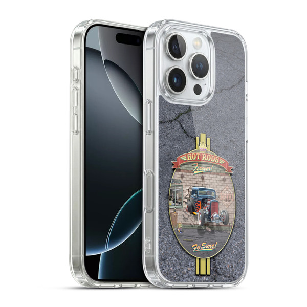 Larry Grossman Retro Collection Hot Rods Forever Soft Gel Case for Apple iPhone 16 Pro & MagSafe