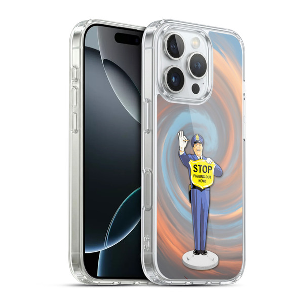 Larry Grossman Retro Collection Stop Pigging Out Soft Gel Case for Apple iPhone 16 Pro & MagSafe