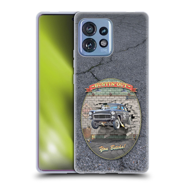 Larry Grossman Retro Collection Bustin' Out '55 Gasser Soft Gel Case for Motorola Moto Edge 40 Pro