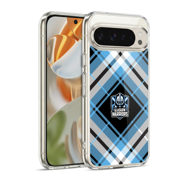 Glasgow Warriors Logo 2 Diagonal Tartan Soft Gel Case for Google Pixel 9 / Pixel 9 Pro