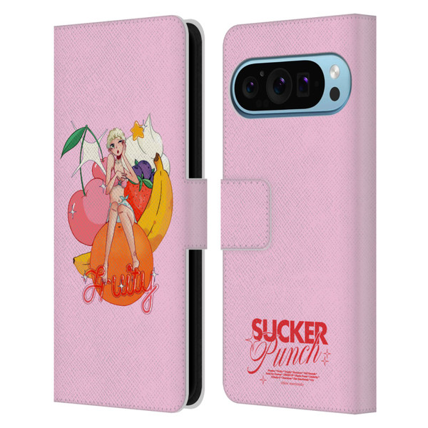 Chloe Moriondo Graphics Fruity Leather Book Wallet Case Cover For Google Pixel 9 / Pixel 9 Pro