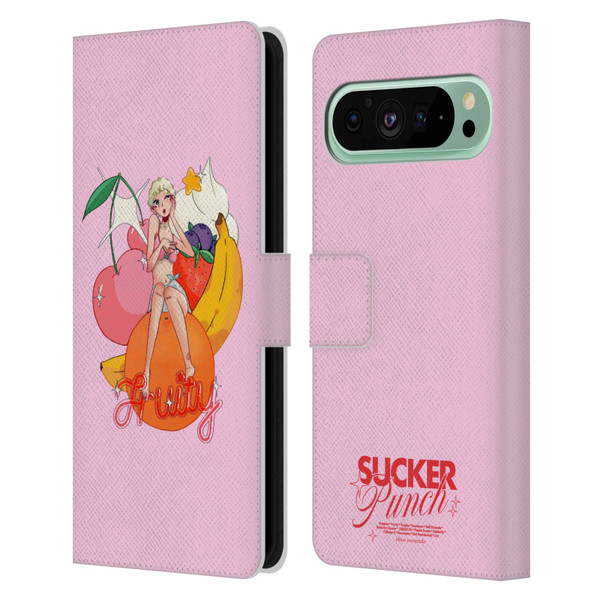 Chloe Moriondo Graphics Fruity Leather Book Wallet Case Cover For Google Pixel 9 Pro XL