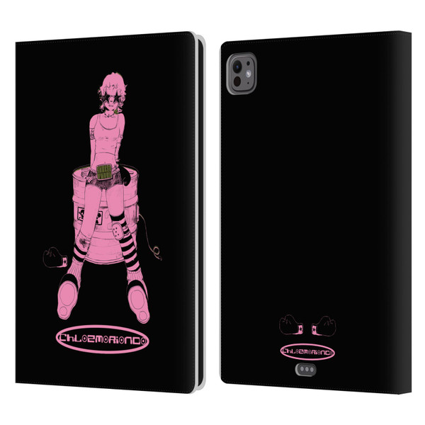 Chloe Moriondo Graphics Pink Leather Book Wallet Case Cover For Apple iPad Pro 11 M4 2024