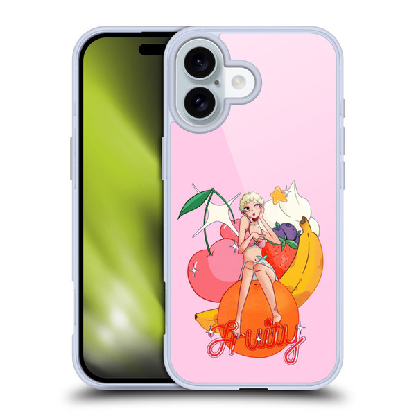 Chloe Moriondo Graphics Fruity Soft Gel Case for Apple iPhone 16