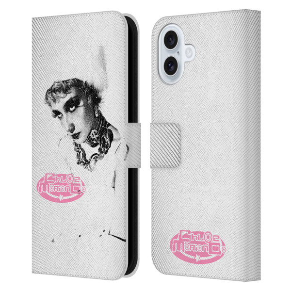 Chloe Moriondo Graphics Portrait Leather Book Wallet Case Cover For Apple iPhone 16 Plus