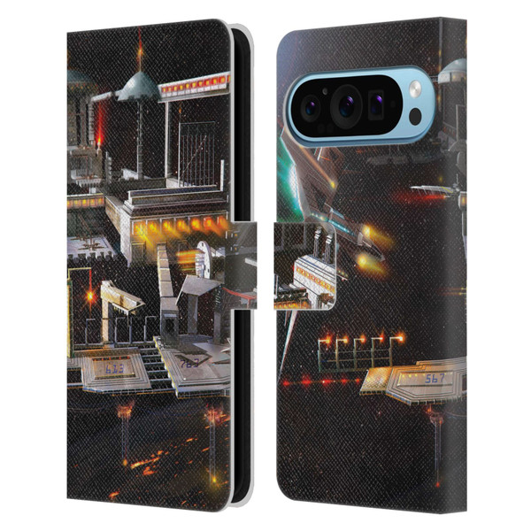 Anthony Christou Art Space Station Leather Book Wallet Case Cover For Google Pixel 9 / Pixel 9 Pro