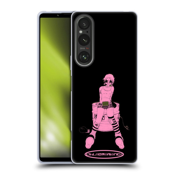 Chloe Moriondo Graphics Pink Soft Gel Case for Sony Xperia 1 V 5G