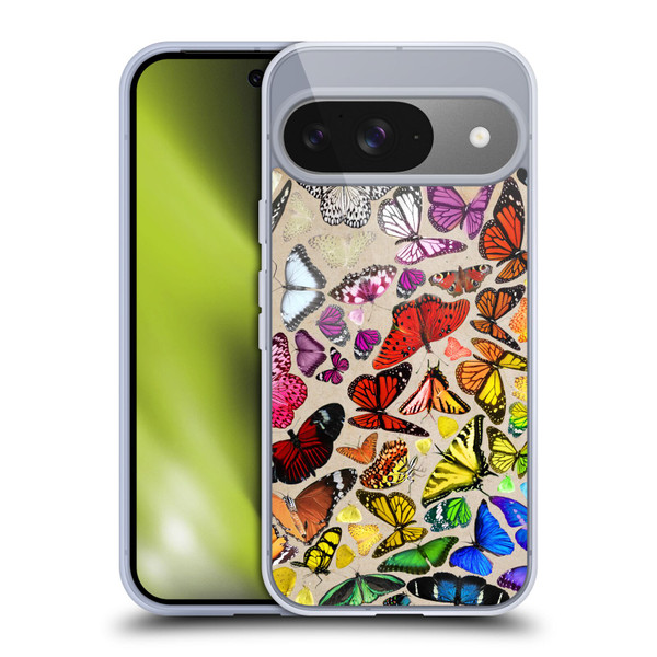 Anthony Christou Art Rainbow Butterflies Soft Gel Case for Google Pixel 9 / Pixel 9 Pro