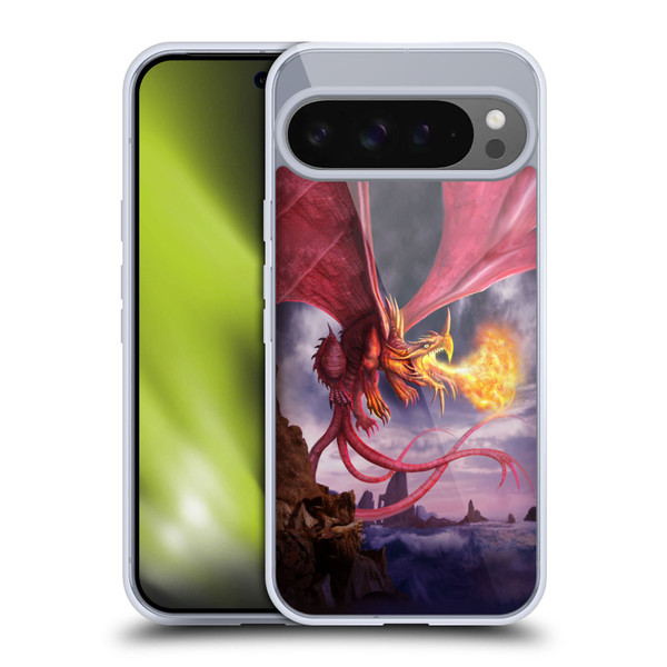Anthony Christou Art Fire Dragon Soft Gel Case for Google Pixel 9 Pro XL