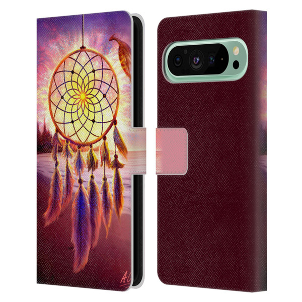 Anthony Christou Fantasy Art Beach Dragon Dream Catcher Leather Book Wallet Case Cover For Google Pixel 9 Pro XL