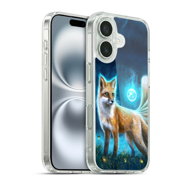 Anthony Christou Fantasy Art Magic Fox In Moonlight Soft Gel Case for Apple iPhone 16 & MagSafe