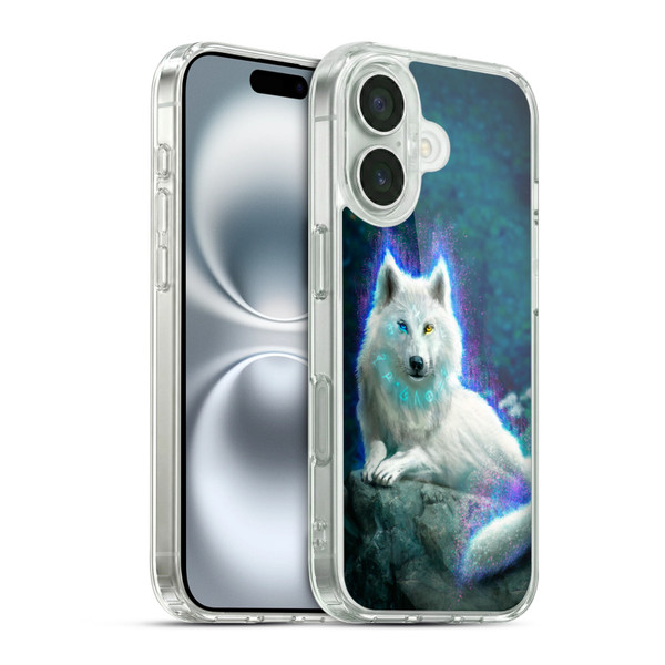 Anthony Christou Fantasy Art White Wolf Soft Gel Case for Apple iPhone 16 & MagSafe