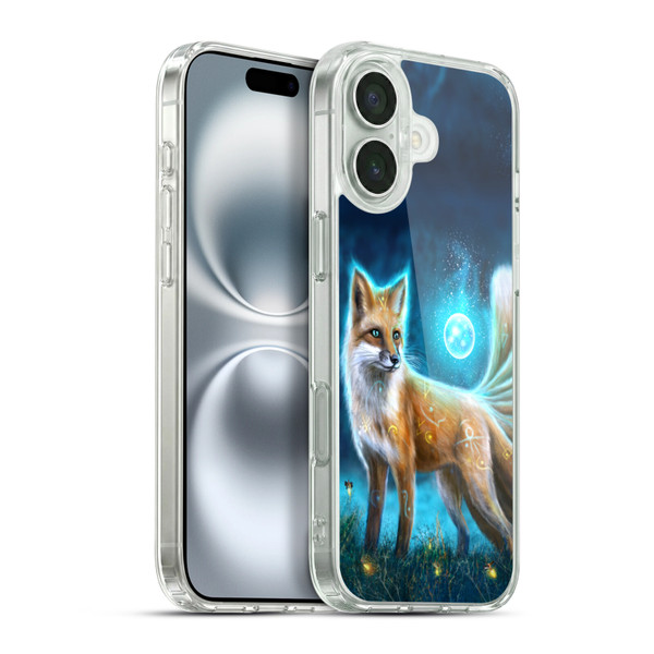 Anthony Christou Fantasy Art Magic Fox In Moonlight Soft Gel Case for Apple iPhone 16 Plus & MagSafe