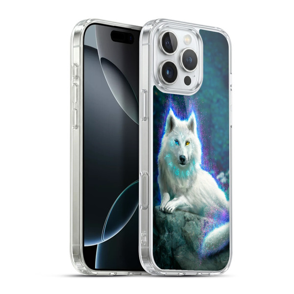 Anthony Christou Fantasy Art White Wolf Soft Gel Case for Apple iPhone 16 Pro Max & MagSafe