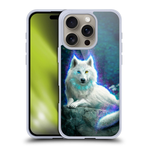 Anthony Christou Fantasy Art White Wolf Soft Gel Case for Apple iPhone 16 Pro