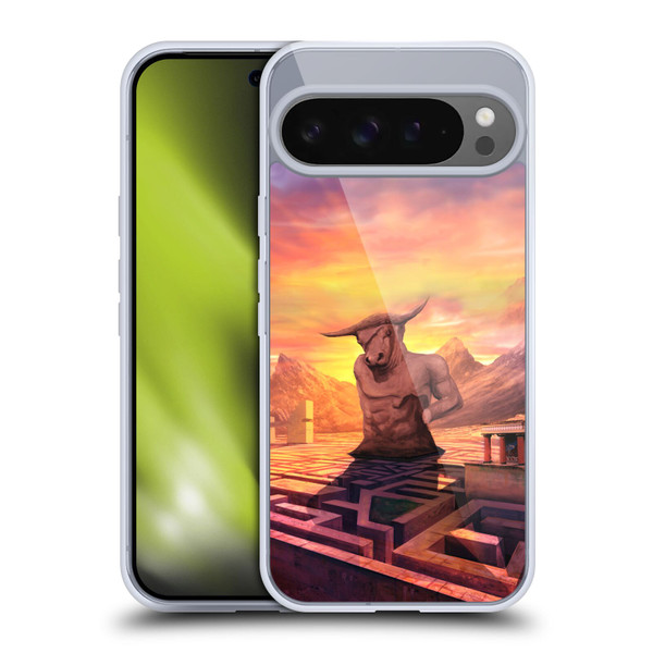 Anthony Christou Fantasy Art Minotaur In Labyrinth Soft Gel Case for Google Pixel 9 Pro XL