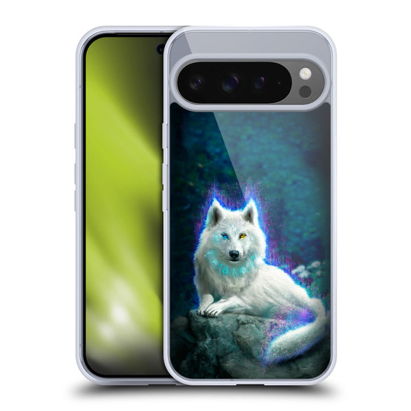 Anthony Christou Fantasy Art White Wolf Soft Gel Case for Google Pixel 9 Pro XL