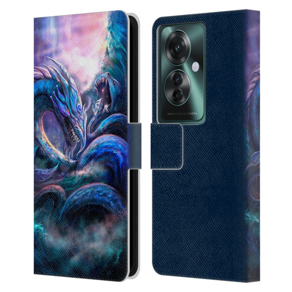 Anthony Christou Fantasy Art Leviathan Dragon Leather Book Wallet Case Cover For OPPO Reno11 F 5G / F25 Pro 5G