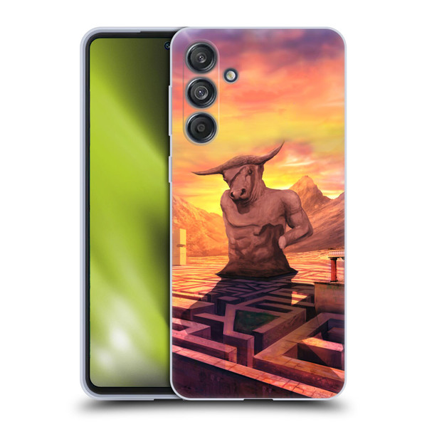 Anthony Christou Fantasy Art Minotaur In Labyrinth Soft Gel Case for Samsung Galaxy M55 5G