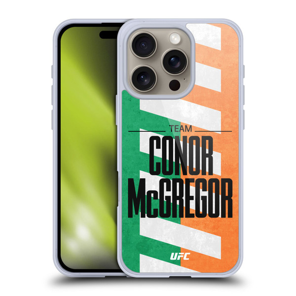 UFC Fighter Team Conor McGregor Flag Soft Gel Case for Apple iPhone 16 Pro