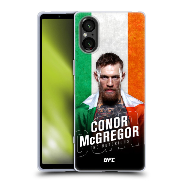 UFC Conor McGregor Ireland Flag Soft Gel Case for Sony Xperia 5 V 5G