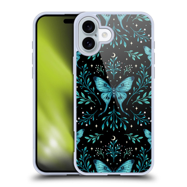 Episodic Drawing Art Butterfly Pattern Soft Gel Case for Apple iPhone 16 Plus