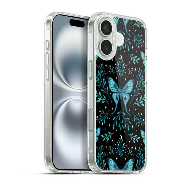 Episodic Drawing Art Butterfly Pattern Soft Gel Case for Apple iPhone 16 Plus & MagSafe