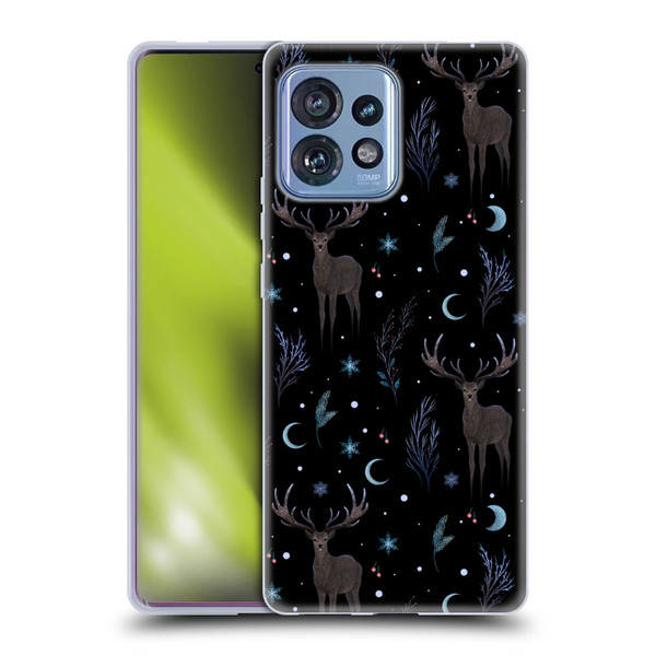 Episodic Drawing Art Winter Deer Pattern Soft Gel Case for Motorola Moto Edge 40 Pro